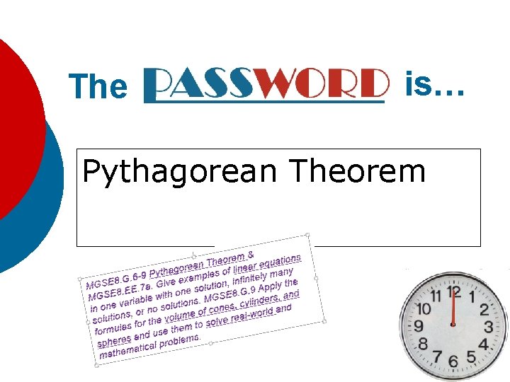 The is… Pythagorean Theorem 