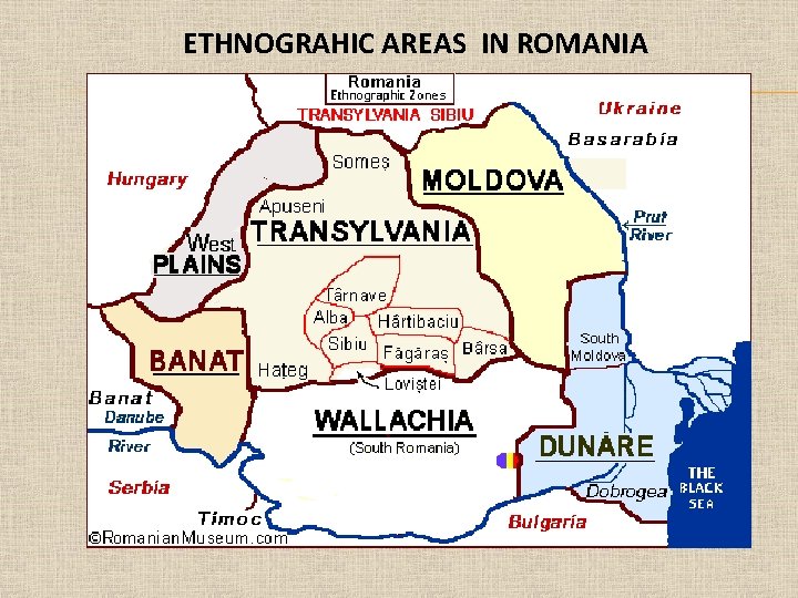 ETHNOGRAHIC AREAS IN ROMANIA 