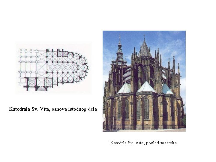 Katedrala Sv. Vita, osnova istočnog dela Katedrla Sv. Vita, pogled sa istoka Katedrala Sv. Vita, osnova istočnog dela Katedrla Sv. Vita, pogled sa istoka