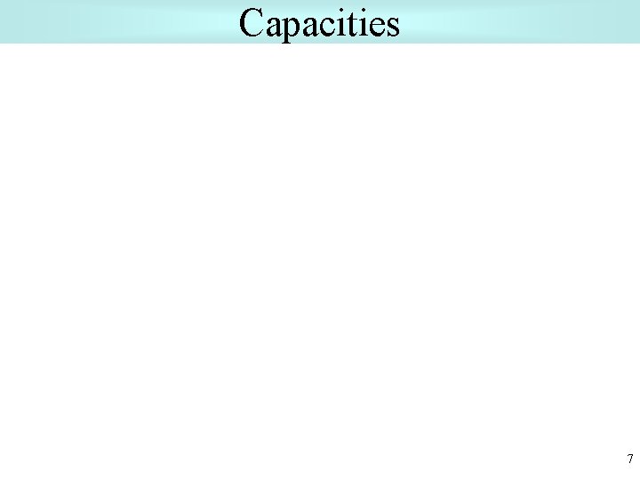 Capacities 7 