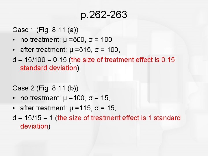 p. 262 -263 Case 1 (Fig. 8. 11 (a)) • no treatment: μ =500,