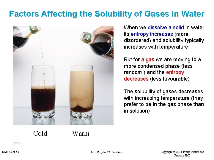 Factors Affecting the Solubility of Gases in Water When we dissolve a solid in