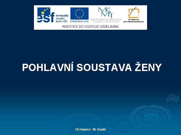 POHLAVNÍ SOUSTAVA ŽENY ZŠ Hejnice - M. Hradil 