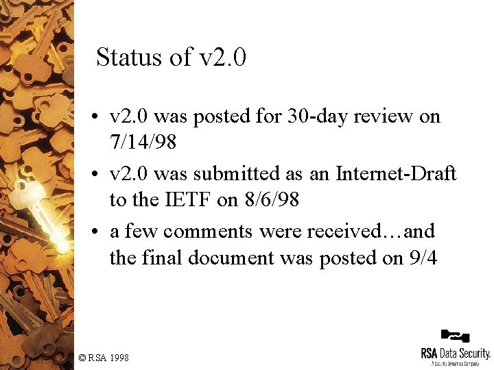 Status of v 2. 0 • v 2. 0 was posted for 30 -day Status of v 2. 0 • v 2. 0 was posted for 30 -day
