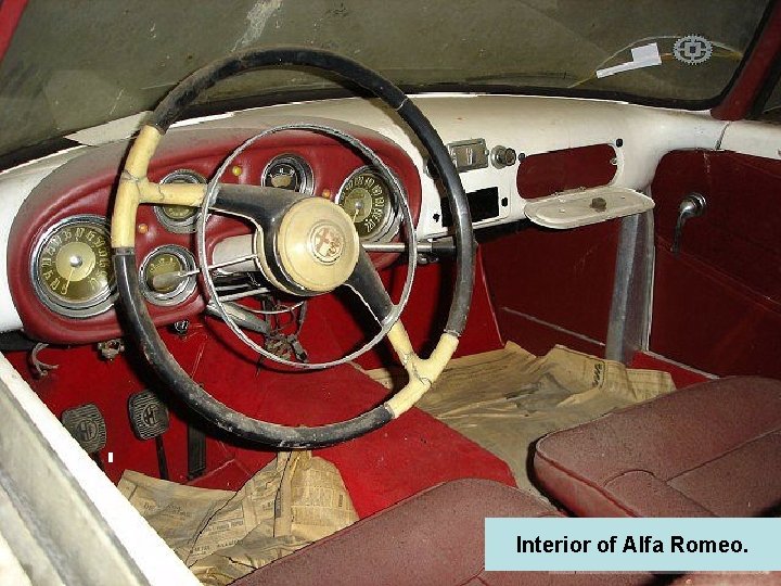 Interior of Alfa Romeo. 