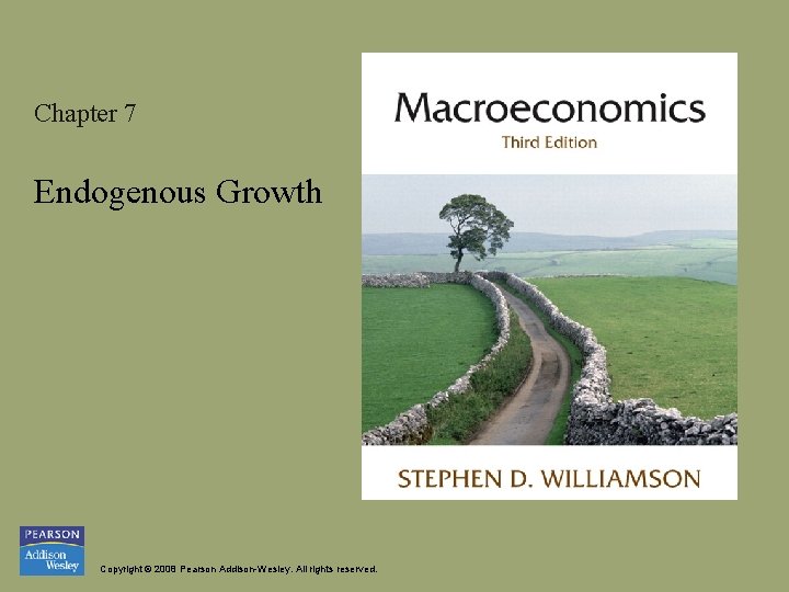 Chapter 7 Endogenous Growth Copyright © 2008 Pearson Addison-Wesley. All rights reserved. 