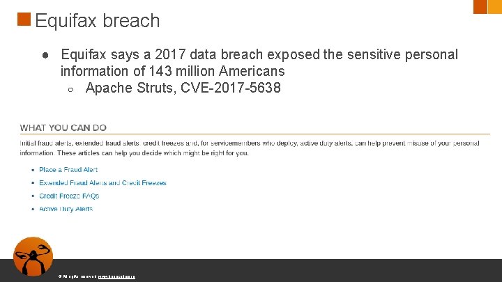 Equifax breach ● Equifax says a 2017 data breach exposed the sensitive personal information