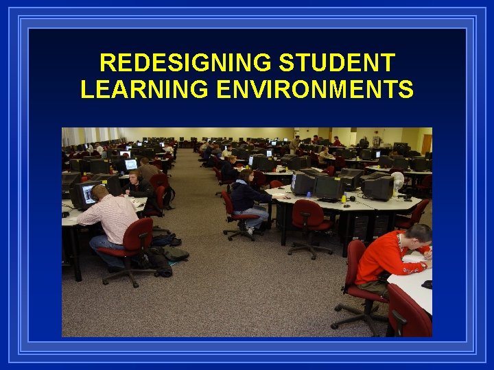 REDESIGNING STUDENT LEARNING ENVIRONMENTS 