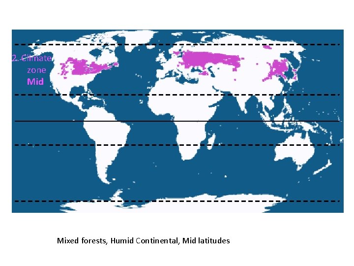 2. Climate zone Mid Mixed forests, Humid Continental, Mid latitudes 