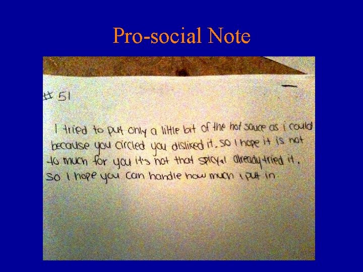 Pro-social Note 