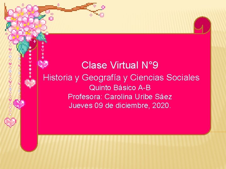 Clase Virtual N° 9 Historia y Geografía y Ciencias Sociales Quinto Básico A-B Profesora: