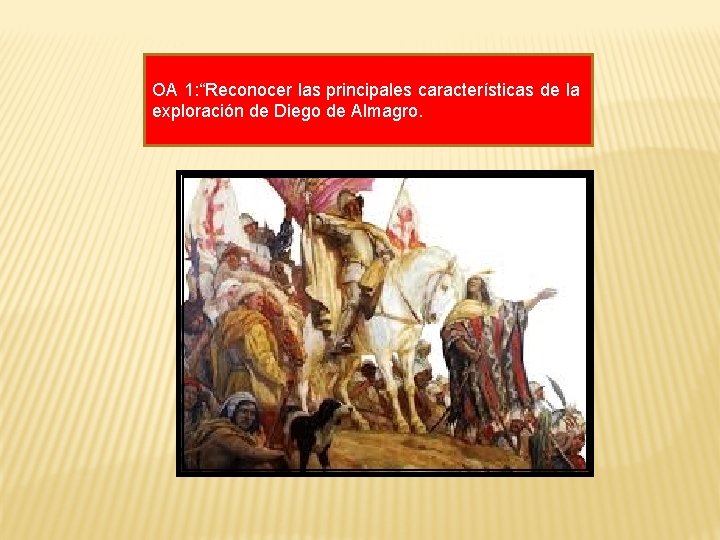 OA 1: “Reconocer las principales características de la exploración de Diego de Almagro. 