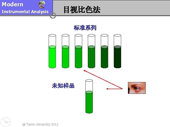 Modern 目视比色法 Instrumental Analysis 标准系列 未知样品 @ Tarim University 2011 