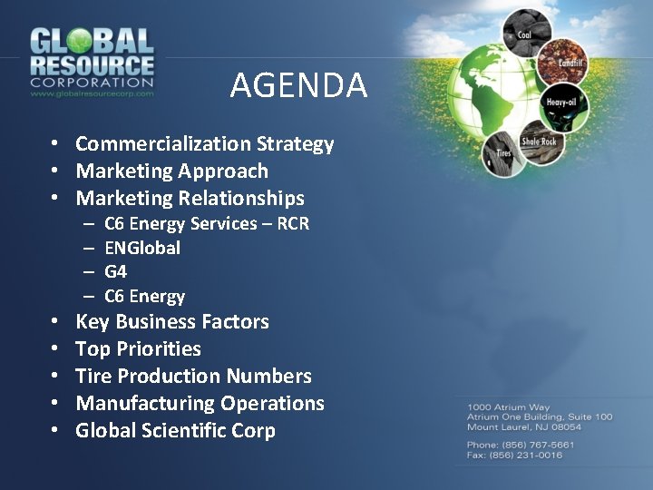 AGENDA • Commercialization Strategy • Marketing Approach • Marketing Relationships – – • •