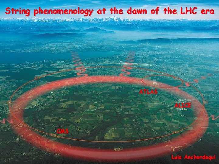 String phenomenology at the dawn of the LHC era ATLAS ALICE CMS Luis Anchordoqui