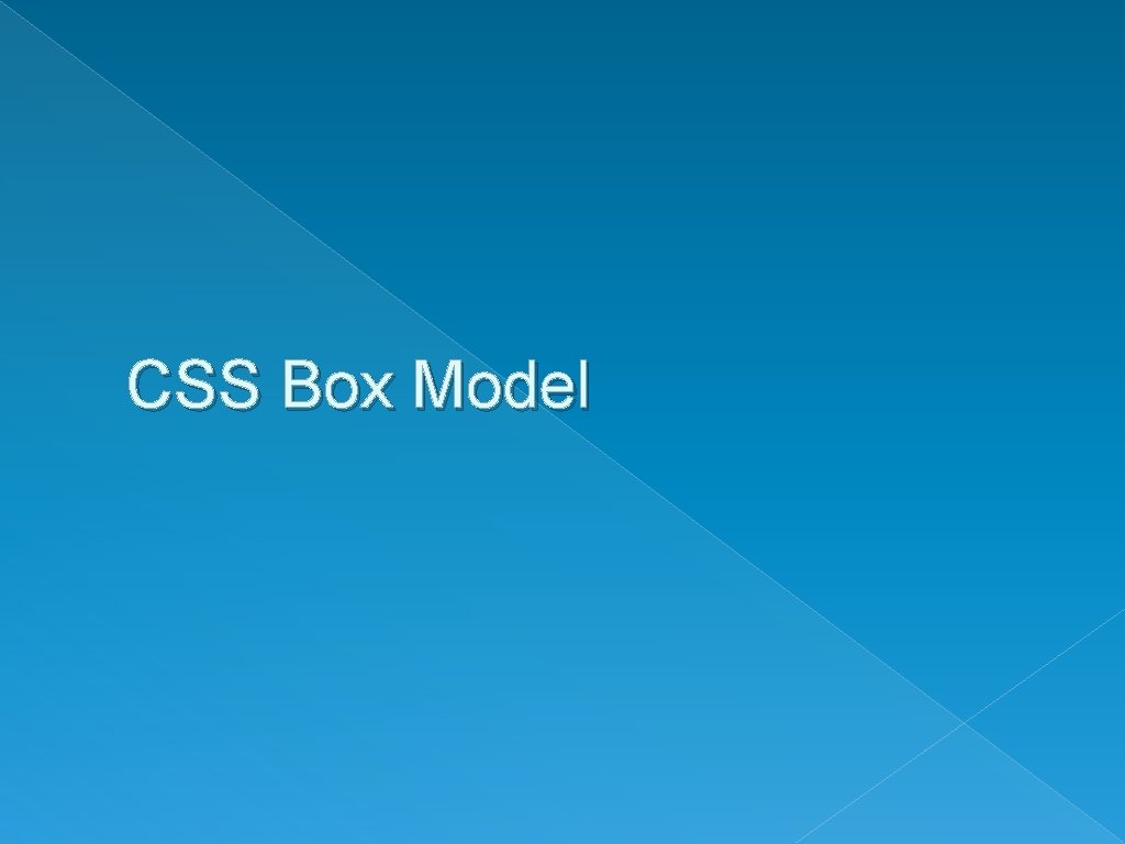 CSS Box Model 
