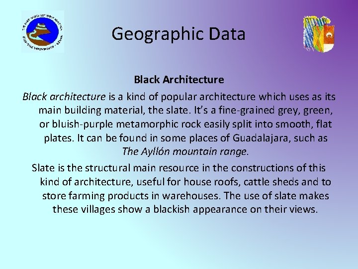 Geographic Data Black Architecture Black architecture is a kind of popular architecture which uses