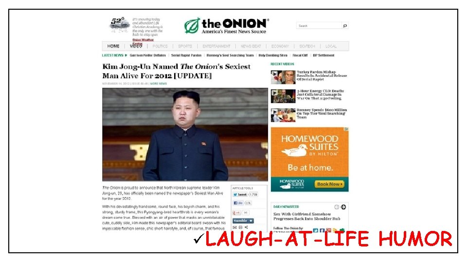 üLAUGH-AT-LIFE HUMOR 