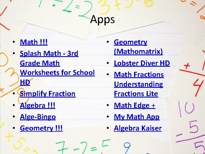 Apps • Math !!! • Splash Math ‐ 3 rd Grade Math Worksheets for