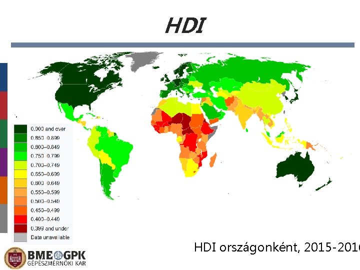 HDI országonként, 2015 -2016 