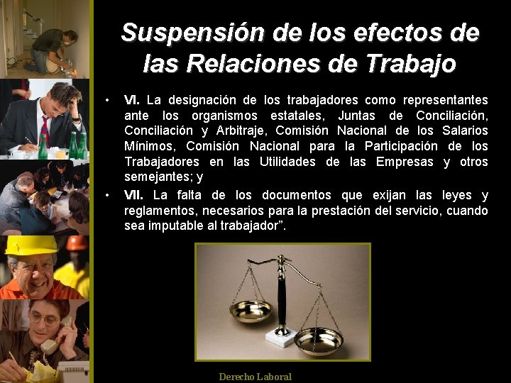Suspensin de los efectos de las Relaciones de