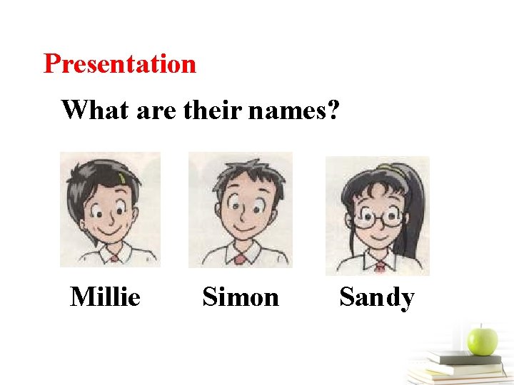 Presentation What are their names? Millie Simon Sandy 