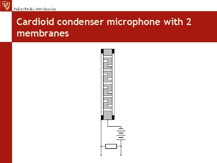 Cardioid condenser microphone with 2 membranes 