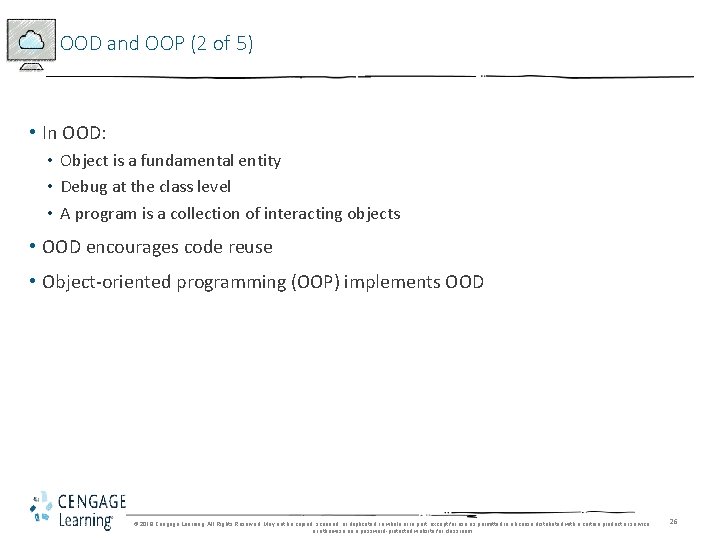 OOD and OOP (2 of 5) • In OOD: • Object is a fundamental OOD and OOP (2 of 5) • In OOD: • Object is a fundamental