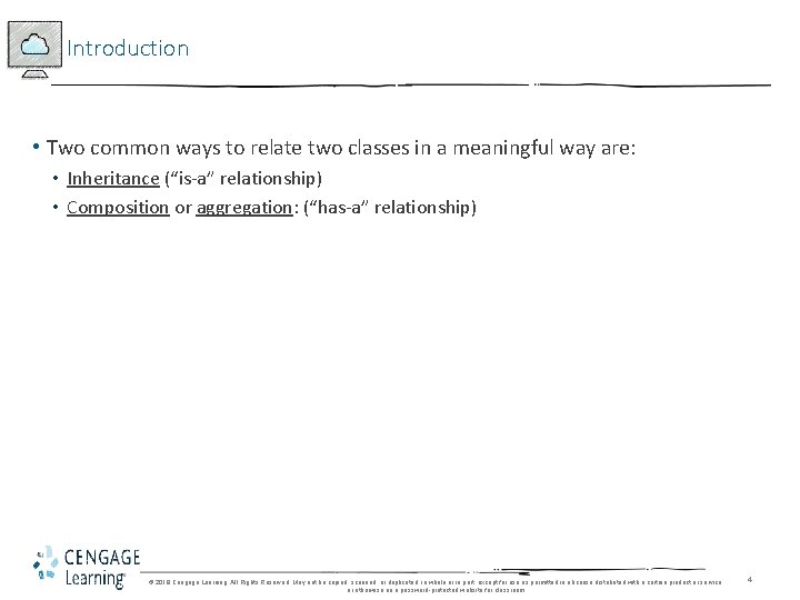Introduction • Two common ways to relate two classes in a meaningful way are: Introduction • Two common ways to relate two classes in a meaningful way are: