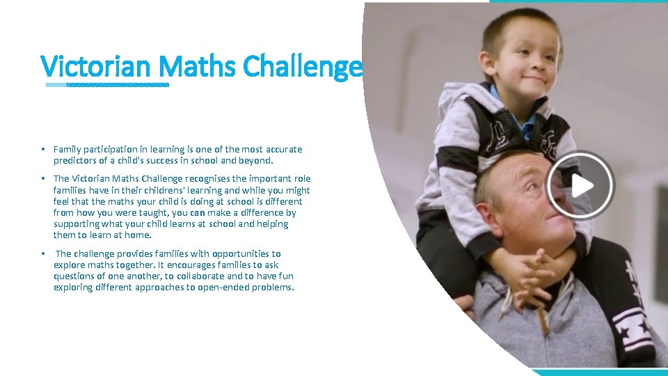 Victorian Maths Challenge • Family participation in learning is one of the most accurate Victorian Maths Challenge • Family participation in learning is one of the most accurate