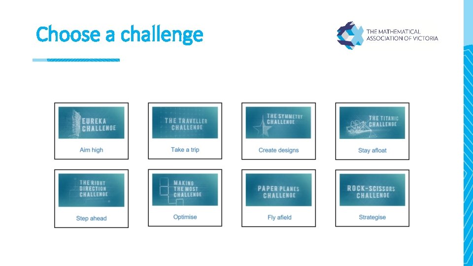 Choose a challenge Choose a challenge