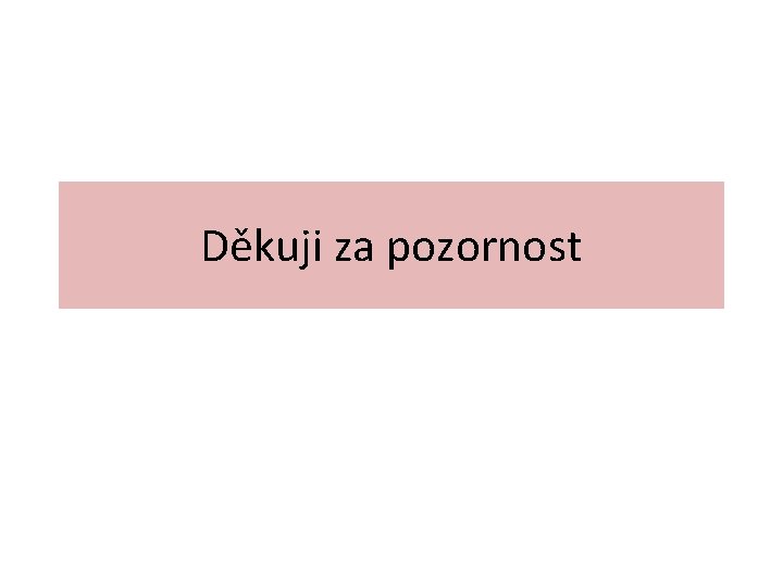 Děkuji za pozornost 