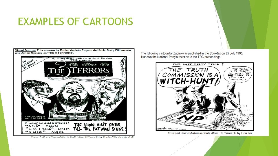 EXAMPLES OF CARTOONS 