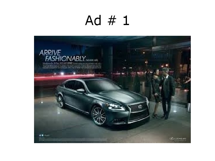 Ad # 1 