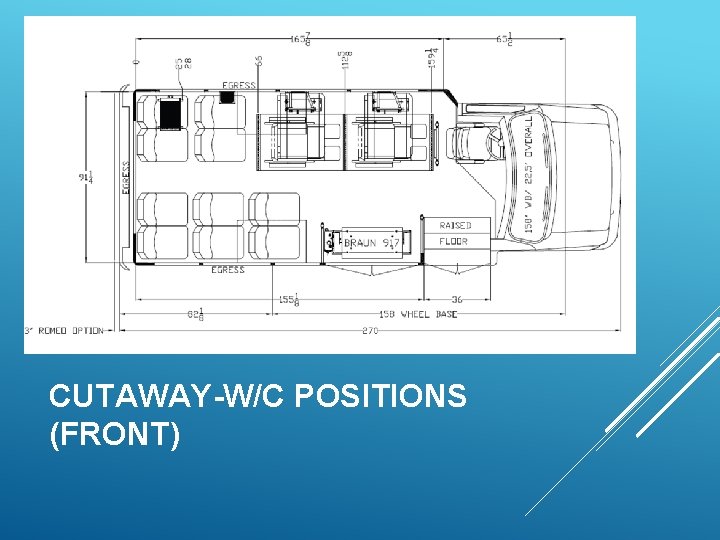 CUTAWAY-W/C POSITIONS (FRONT) 