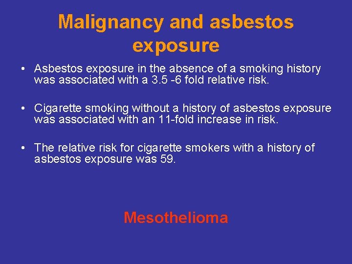 mesothelioma in firefighters