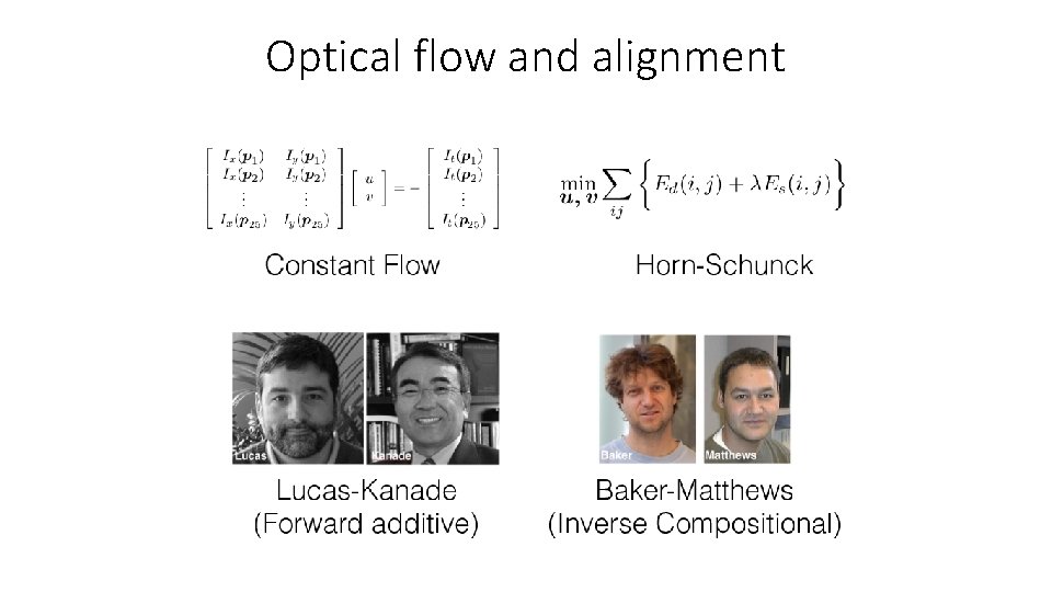 Optical flow and alignment 