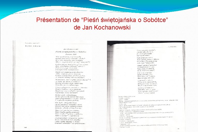 Présentation de “Pieśń świętojańska o Sobótce” de Jan Kochanowski 