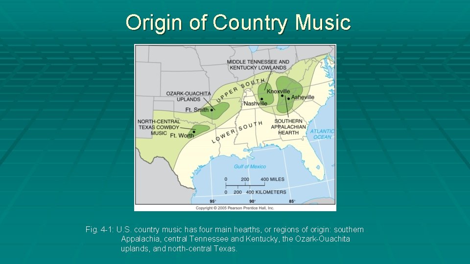 Origin of Country Music Fig. 4 -1: U. S. country music has four main