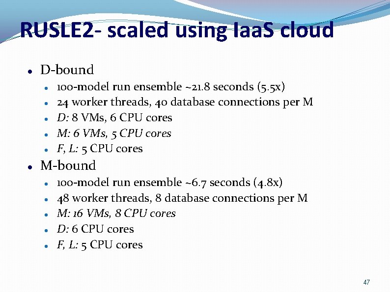 RUSLE 2 - scaled using Iaa. S cloud D-bound 100 -model run ensemble ~21.