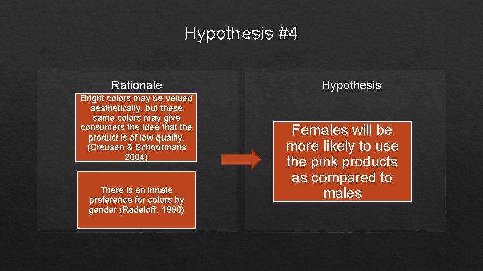 Hypothesis #4 Rationale Bright colors may be valued aesthetically, but these same colors may Hypothesis #4 Rationale Bright colors may be valued aesthetically, but these same colors may