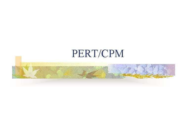 PERT/CPM 