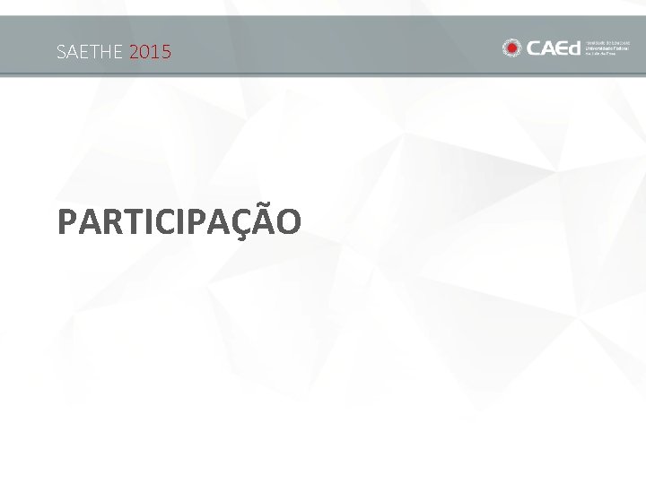 SAETHE 2015 PARTICIPAÇÃO 