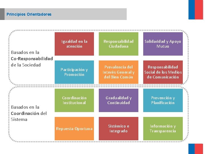 Principios Orientadores Basados en la Co-Responsabilidad de la Sociedad Basados en la Coordinación del