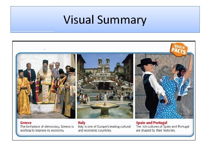 Visual Summary Visual Summary