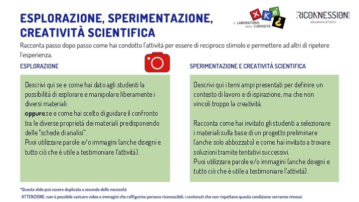 Descrivi qui se e come hai dato agli studenti la possibilità di esplorare e