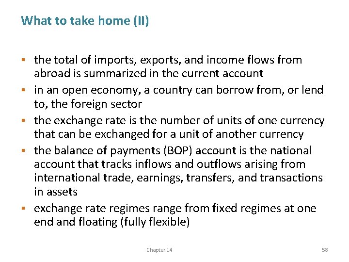 What to take home (II) § § § the total of imports, exports, and