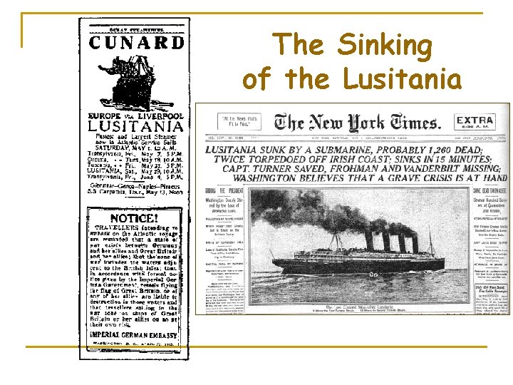 The Sinking of the Lusitania 