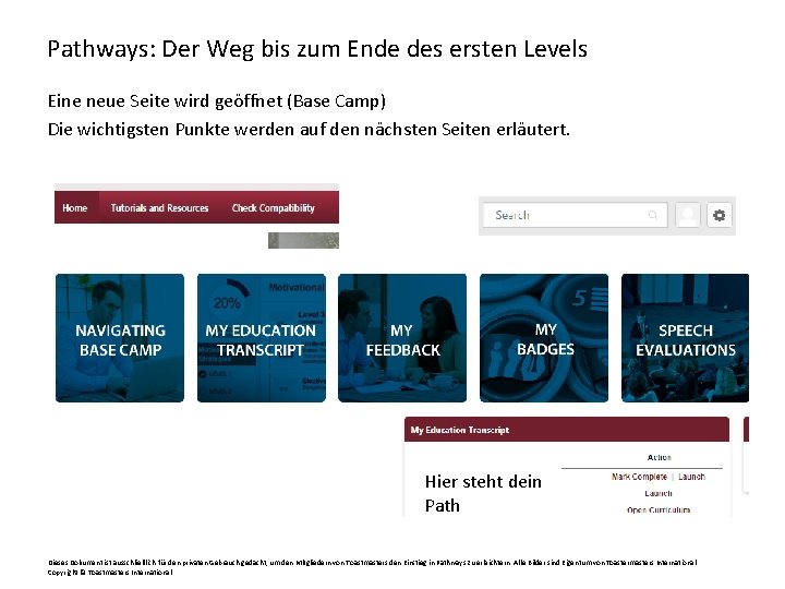 Pathways: Der Weg bis zum Ende des ersten Levels Eine neue Seite wird geöffnet