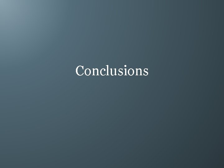 Conclusions 